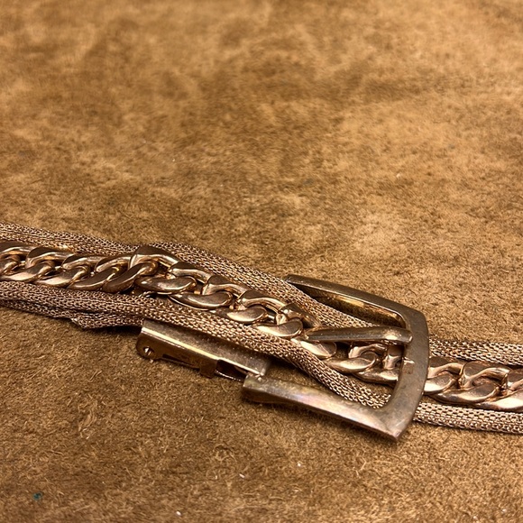 Vintage 80s Brass Chain Belt - Picture 3 of 8